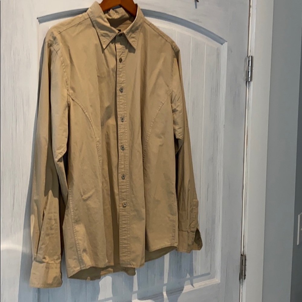 Murano sport long sleeve tan button down